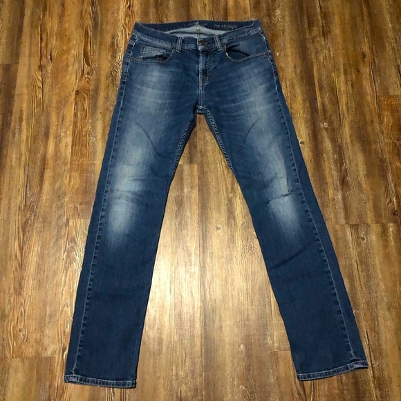 7 For All Mankind Jeans Men's 30 The Straight Leg Mid Rise Classic NY Mid Blue - Picture 1 of 7